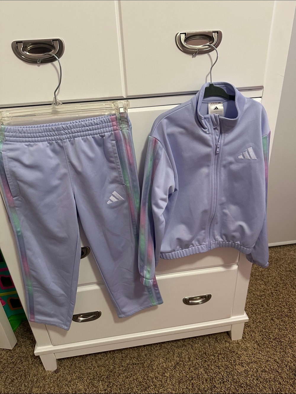 adidas Girls' Track Jacket & Pants size 5